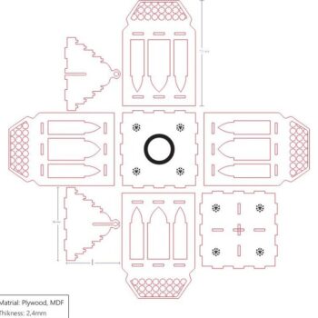 Intra απο ξύλο plywood 3mm-4mm πάχος – Κηροπήγα Ραμαζάνι Vintage Μίνι Φανάρι ρεσώ 2,4mm ξύλο 35x40 cm INTRAVECTRY-MY557180 - Image 3