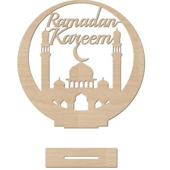 Intra απο ξύλο plywood 3mm-4mm πάχος – Διακοσμητικό ξύλο επιτραπέζιας βάσης Ramadan Kareem 40x40 cm INTRAVECTRY-MY558708 - Image 2