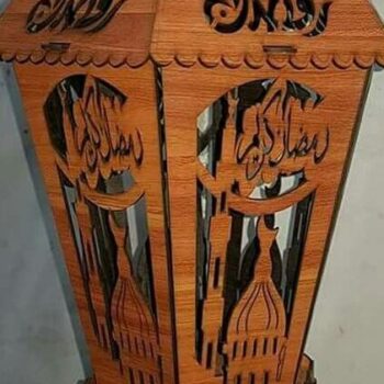 Intra απο ξύλο plywood 3mm-4mm πάχος – Φωτιστικό ξύλο φαναριού για διακόσμηση Ραμαζάνι σε αραβικό στυλ 30x35 cm INTRAVECTRY-MY558263 - Image 2