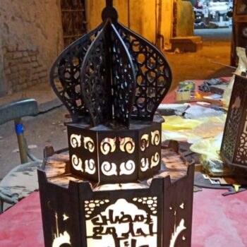 Intra απο ξύλο plywood 3mm-4mm πάχος – ξύλο Ισλαμικού Φαναριού για το Φεστιβάλ Ραμαζάνιντ 40x40 cm INTRAVECTRY-MY558266 - Image 2