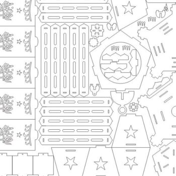 Intra απο ξύλο plywood 3mm-4mm πάχος – ξύλο Αιγυπτιακού Φανούς Ραμαζάνι 40x45 cm INTRAVECTRY-MY558715 - Image 3