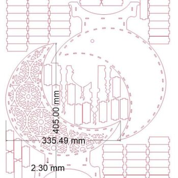 Intra απο ξύλο plywood 3mm-4mm πάχος – Ξύλινο τόξο φαναριού Ramadan Crescent 30x35 cm INTRAVECTRY-MY557932 - Image 4