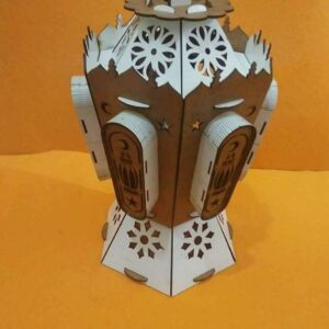 Intra απο ξύλο plywood 3mm-4mm πάχος – Ραμαζάνι Φανού Ξύλινο Φωτιστικό Νυχτερινό Φωτιστικό Επιτραπέζιο Φωτιστικό 40x45 cm INTRAVECTRY-MY557194