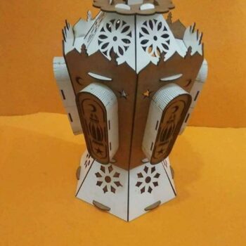 Intra απο ξύλο plywood 3mm-4mm πάχος – Ραμαζάνι Φανού Ξύλινο Φωτιστικό Νυχτερινό Φωτιστικό Επιτραπέζιο Φωτιστικό 40x45 cm INTRAVECTRY-MY557194 - Image 1