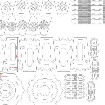 Intra απο ξύλο plywood 3mm-4mm πάχος – Ραμαζάνι Φανού Ξύλινο Φωτιστικό Νυχτερινό Φωτιστικό Επιτραπέζιο Φωτιστικό 40x45 cm INTRAVECTRY-MY557194 - Image 2