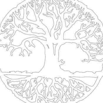 Intra απο ξύλο plywood 3mm-4mm πάχος – ξύλο πνευματικής τέχνης τοίχου δέντρου της ζωής 15x15 cm INTRAVECTRY-MY560826 - Image 3