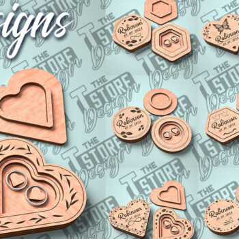 Intra απο ξύλο plywood 3mm-4mm πάχος – Κουτί βέρας με λέιζερ | Κουτί κοσμημάτων Δίασταση  20x20 cm INTRAFABR-81328553 - Image 1