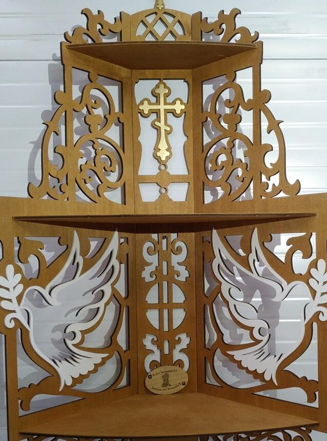 Intra απο ξύλο plywood 3mm-4mm πάχος – ξύλο ραφιού τοίχου Χριστιανικού σπιτιού Βωμού 12x15 cm INTRAVECTRY-MY559145