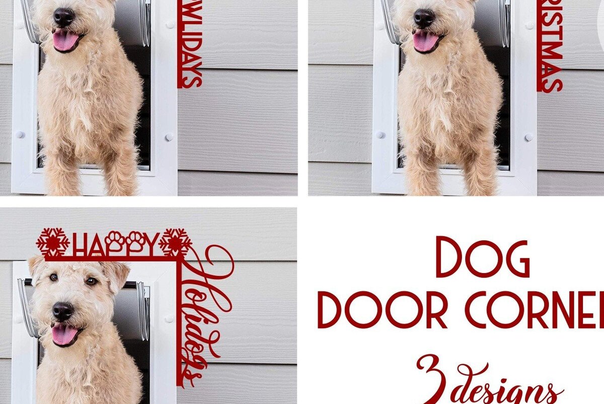 Intra απο ξύλο plywood 3mm-4mm πάχος – Υποδοχή σκύλου | Χριστουγεννιάτικη γωνιά πόρτας Δίασταση  20x20 cm INTRAFABR-36111962