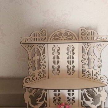 Intra απο ξύλο plywood 3mm-4mm πάχος – Ξύλινο γωνιακό ράφι για ξύλο εικονιδίων 12x15 cm INTRAVECTRY-MY559144 - Image 1