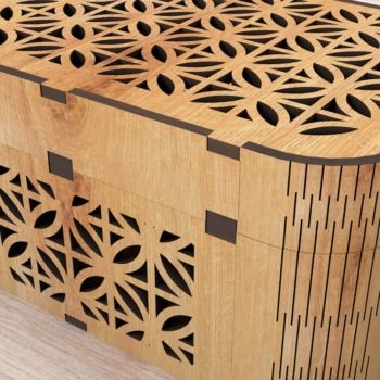Intra απο ξύλο plywood 3mm-4mm πάχος – Δέσμη κουτί διακοσμήσεων Δίασταση  20x20 cm INTRAFABR-106323629 - Image 2