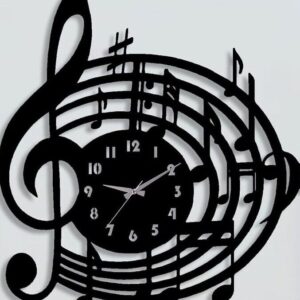 Intra απο ξύλο plywood 3mm-4mm πάχος – Μουσικές νότες ξύλο ρολογιού βινυλίου 10x10 cm INTRAVECTRY-MY561006