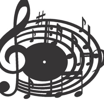 Intra απο ξύλο plywood 3mm-4mm πάχος – Μουσικές νότες ξύλο ρολογιού βινυλίου 12x15 cm INTRAVECTRY-MY560734 - Image 3