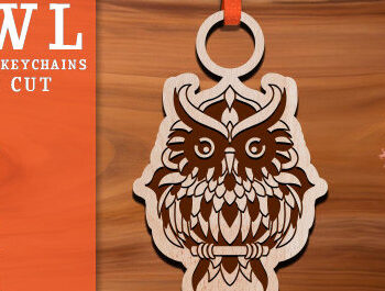 Intra απο ξύλο plywood 3mm-4mm πάχος – Κουκουβάγια Ξύλινα μπρελόκ με λέιζερ Δίασταση  5x5 cm INTRAFABR-98597846 - Image 1