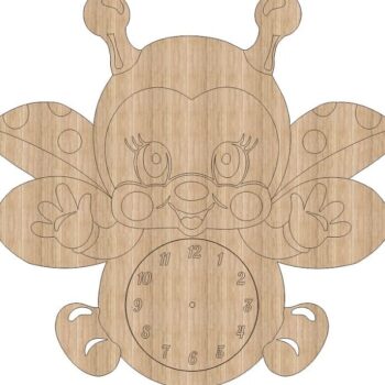 Intra απο ξύλο plywood 3mm-4mm πάχος – ξύλο ρολόι τοίχου Bee Wood για Παιδικό Δωμάτιο 50x60 cm INTRAVECTRY-MY561007 - Image 2