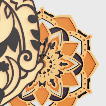 Intra απο ξύλο plywood 3mm-4mm πάχος – Paisley Butterfly και Mandala Δίασταση  20x20 cm INTRAFABR-56154039 - Image 1