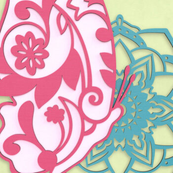 Intra απο ξύλο plywood 3mm-4mm πάχος – Paisley Butterfly και Mandala Δίασταση  20x20 cm INTRAFABR-56154039 - Image 4