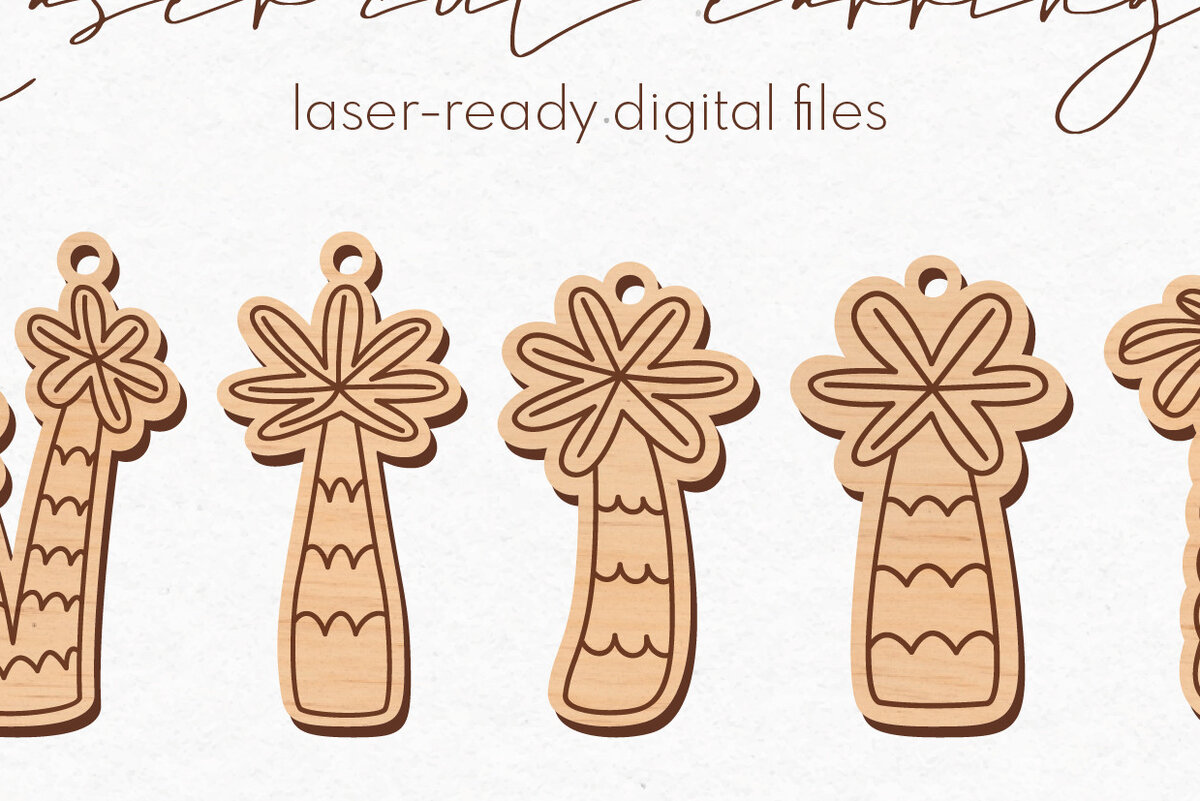 Intra απο ξύλο plywood 3mm-4mm πάχος – Πακέτο με σκουλαρίκια φοίνικα | Δίασταση  5x5 cm INTRAFABR-73210887