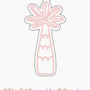 Intra απο ξύλο plywood 3mm-4mm πάχος – Σκουλαρίκια φοίνικα | Δίασταση 5x5 cm INTRAFABR-73372656 - Image 2