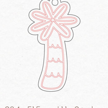 Intra απο ξύλο plywood 3mm-4mm πάχος – Σκουλαρίκια φοίνικα | Δίασταση 5x5 cm INTRAFABR-73571330 - Image 2