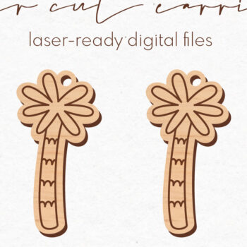 Intra απο ξύλο plywood 3mm-4mm πάχος – Σκουλαρίκια φοίνικα | Δίασταση 5x5 cm INTRAFABR-74247967 - Image 1