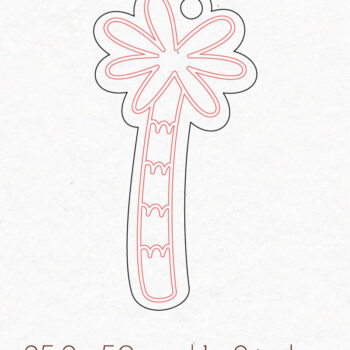 Intra απο ξύλο plywood 3mm-4mm πάχος – Σκουλαρίκια φοίνικα | Δίασταση 5x5 cm INTRAFABR-74247967 - Image 2