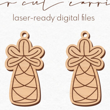 Intra απο ξύλο plywood 3mm-4mm πάχος – Σκουλαρίκια φοίνικα | Δίασταση  5x5 cm INTRAFABR-74323529 - Image 1