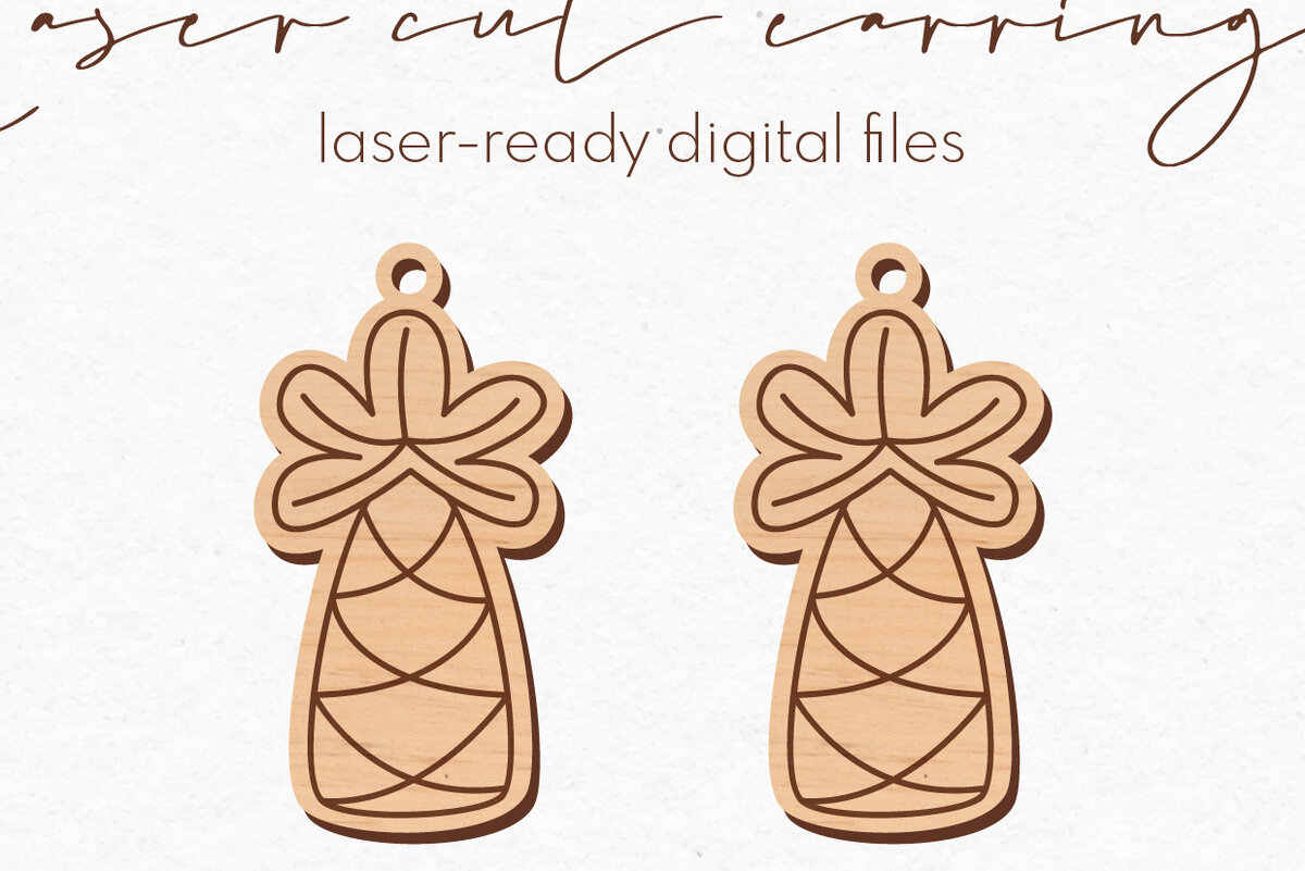 Intra απο ξύλο plywood 3mm-4mm πάχος – Σκουλαρίκια φοίνικα | Δίασταση  5x5 cm INTRAFABR-74323529