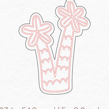 Intra απο ξύλο plywood 3mm-4mm πάχος – Σκουλαρίκια φοίνικα | Δίασταση 5x5 cm INTRAFABR-73372517 - Image 2