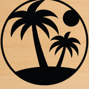 Intra απο ξύλο plywood 3mm-4mm πάχος – Palm Tree Metal Wall Art, Αρχείο κοπής με λέιζερ Δίασταση 40x30 cm INTRAFABR-64302909