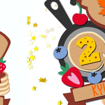 Intra απο ξύλο plywood 3mm-4mm πάχος – Pancake Cake Topper 3D Δίασταση  20x20 cm INTRAFABR-96584327 - Image 1