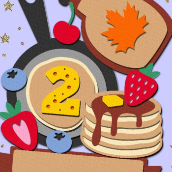 Intra απο ξύλο plywood 3mm-4mm πάχος – Pancake Cake Topper 3D Δίασταση  20x20 cm INTRAFABR-96584327 - Image 4