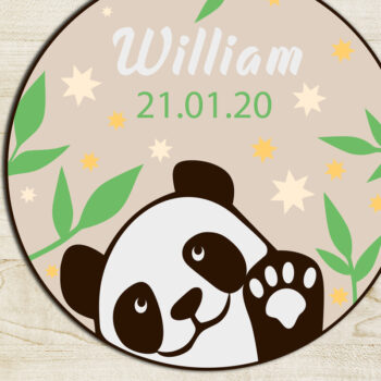 Intra απο ξύλο plywood 3mm-4mm πάχος – Διακοσμητικό τοίχου Panda, Παιδικό Πάνελ Δίασταση  40x30 cm INTRAFABR-86382239 - Image 1