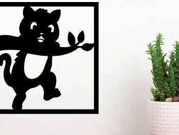 Intra απο ξύλο plywood 3mm-4mm πάχος – Σχεδιασμός Panda Metal Art Wall Art Δίασταση  40x30 cm INTRAFABR-75475235 - Image 2