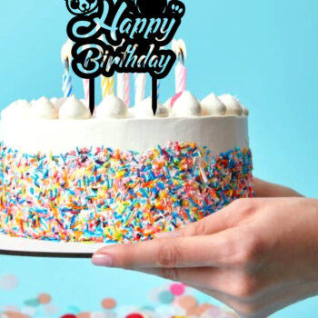 Intra απο ξύλο plywood 3mm-4mm πάχος – Panda Happy Birthday Topper Bundle Δίασταση  20x20 cm INTRAFABR-65746827 - Image 2