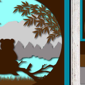 Intra απο ξύλο plywood 3mm-4mm πάχος – Panda in Jungle Multilayer Bundle Δίασταση 20x20 cm INTRAFABR-23313949 - Image 3