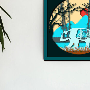 Intra απο ξύλο plywood 3mm-4mm πάχος – Panda σε πολυστρωματική κοπή λέιζερ ζούγκλας Δίασταση  20x20 cm INTRAFABR-23313887 - Image 2