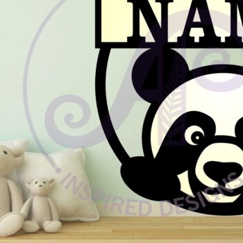 Intra απο ξύλο plywood 3mm-4mm πάχος – Πρότυπο κοπής λέιζερ Name Panda Δίασταση 20x20 cm INTRAFABR-95479584 - Image 2