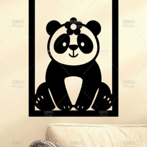 Intra απο ξύλο plywood 3mm-4mm πάχος – Panda Wall Art για Νηπιαγωγείο Δ Δίασταση  40x30 cm INTRAFABR-123563863