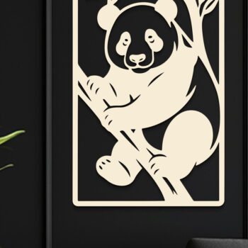 Intra απο ξύλο plywood 3mm-4mm πάχος – Σετ κοπής με λέιζερ τοίχου Panda Δίασταση  40x30 cm INTRAFABR-121971947 - Image 4