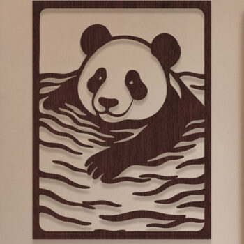 Intra απο ξύλο plywood 3mm-4mm πάχος – Σετ κοπής με λέιζερ τοίχου Panda Δίασταση  40x30 cm INTRAFABR-121971947 - Image 10