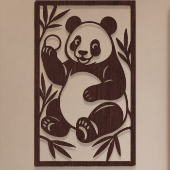 Intra απο ξύλο plywood 3mm-4mm πάχος – Σετ κοπής με λέιζερ τοίχου Panda Δίασταση  40x30 cm INTRAFABR-121971947 - Image 11