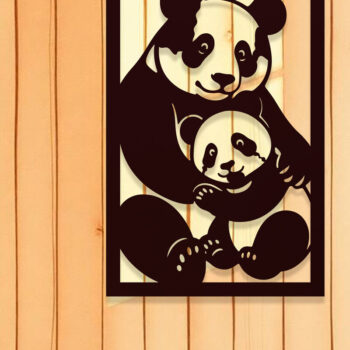 Intra απο ξύλο plywood 3mm-4mm πάχος – Σετ κοπής με λέιζερ τοίχου Panda Δίασταση  40x30 cm INTRAFABR-121971947 - Image 14