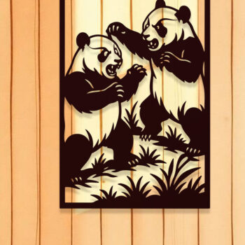 Intra απο ξύλο plywood 3mm-4mm πάχος – Σετ κοπής με λέιζερ τοίχου Panda Δίασταση  40x30 cm INTRAFABR-121971947 - Image 15