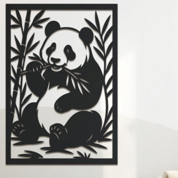 Intra απο ξύλο plywood 3mm-4mm πάχος – Σετ κοπής με λέιζερ τοίχου Panda Δίασταση 40x30 cm INTRAFABR-121971882 - Image 5