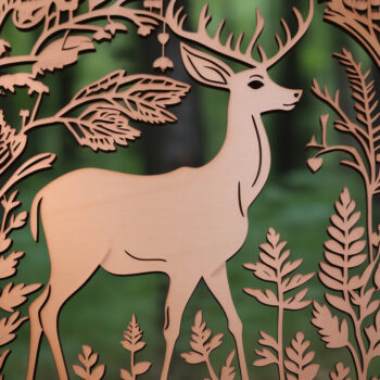 Intra απο ξύλο plywood 3mm-4mm πάχος – PANNO DEER Wood Δίασταση 20x20 cm INTRAFABR-90144871 - Image 1