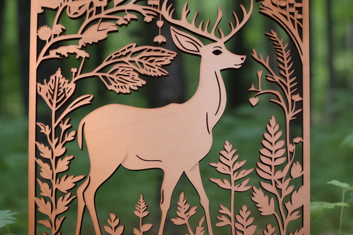 Intra απο ξύλο plywood 3mm-4mm πάχος – PANNO DEER Wood Δίασταση  20x20 cm INTRAFABR-90144871