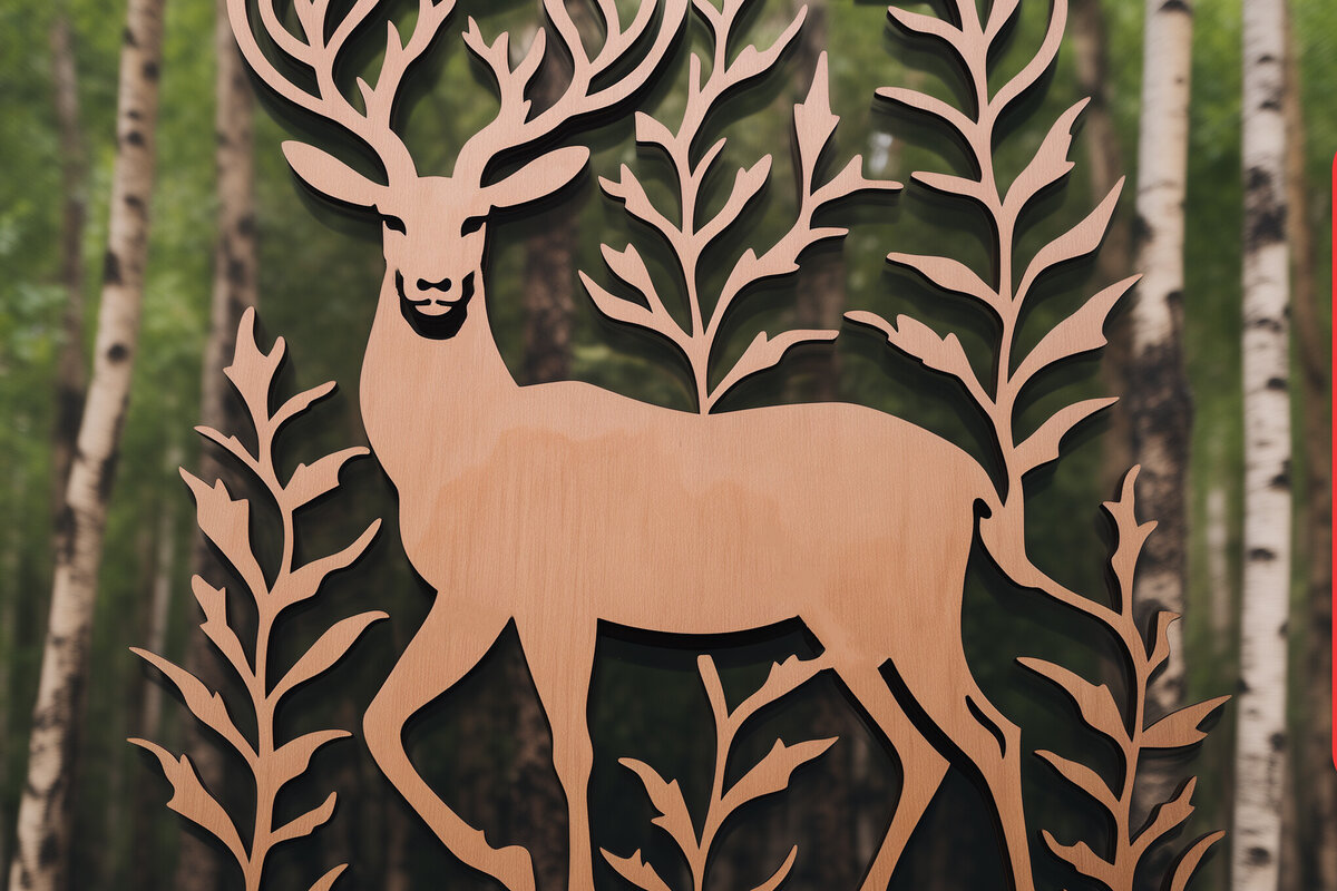 Intra απο ξύλο plywood 3mm-4mm πάχος – PANNO DEER Wood Δίασταση  20x20 cm INTRAFABR-90146810