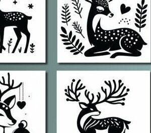 Intra απο ξύλο plywood 3mm-4mm πάχος – ΠακέτοWood PANNO DEER Δίασταση  20x20 cm INTRAFABR-90169554