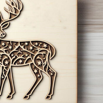 Intra απο ξύλο plywood 3mm-4mm πάχος – PANNO DEER Wood Δίασταση 20x20 cm INTRAFABR-90103572 - Image 1